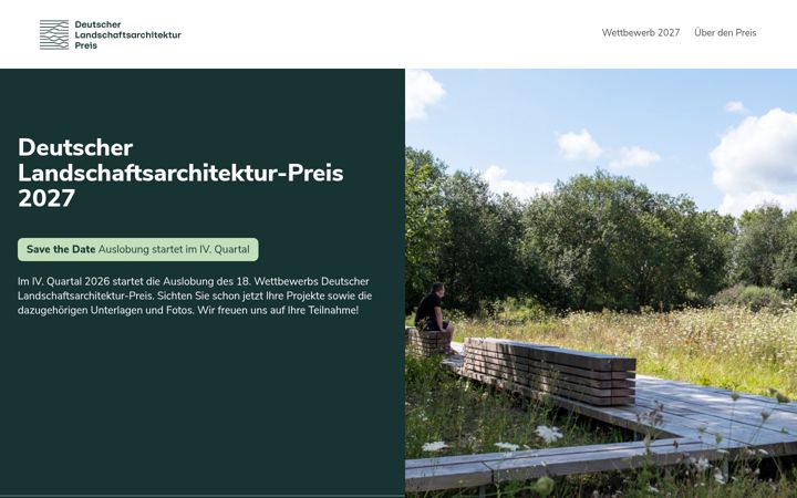 Captură de ecran a deutscher-landschaftsarchitektur-preis.de