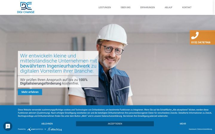 Captură de ecran a deutscher-mittelstand-digital.de