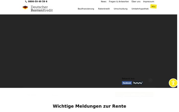Captură de ecran a deutscher-rentenkredit.de