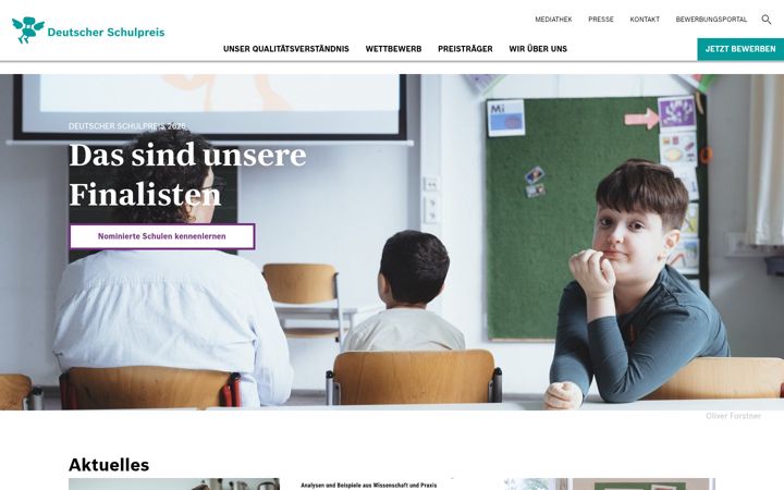 Screenshot of deutscher-schulpreis.de
