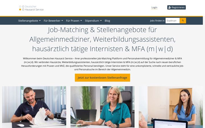 Screenshot of deutscherhausarztservice.de