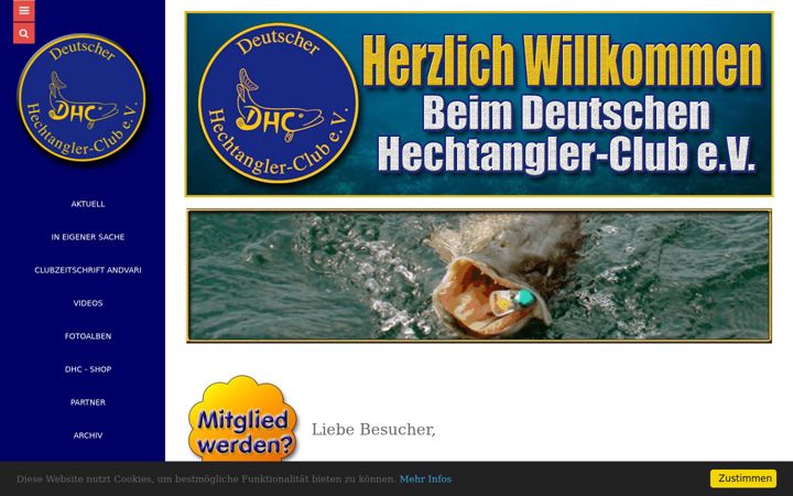Captură de ecran a deutscherhechtangler-club.de