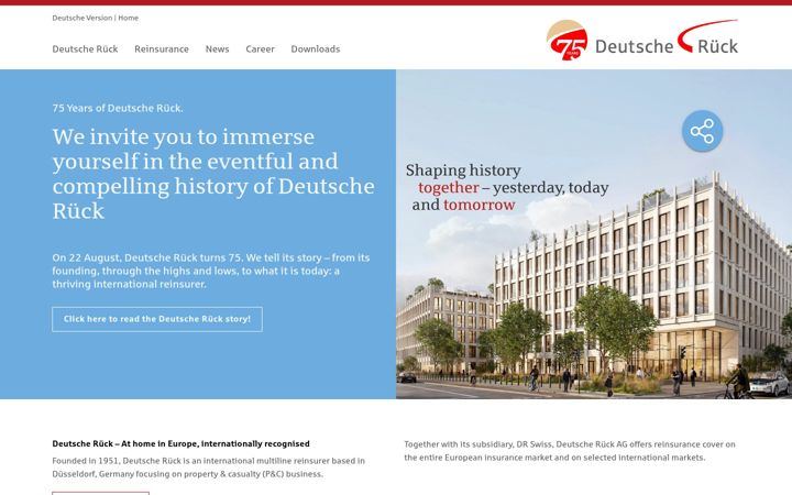 Screenshot of deutscherueck.com
