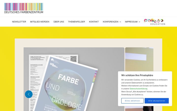 Screenshot of deutsches-farbenzentrum.de