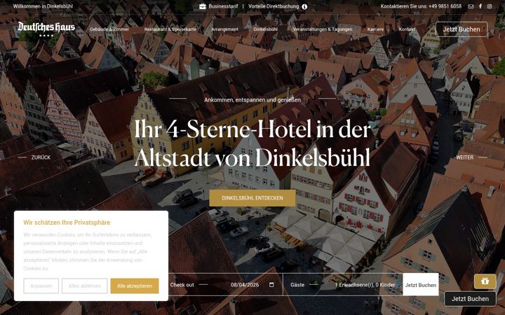 Screenshot of deutsches-haus-dkb.de