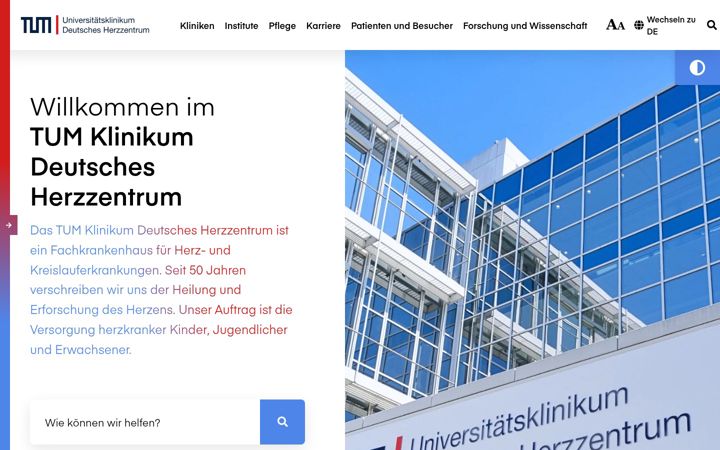 Screenshot of deutsches-herzzentrum-muenchen.de