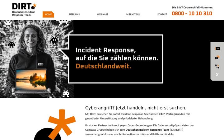 Screenshot of deutsches-incident-response-team.de