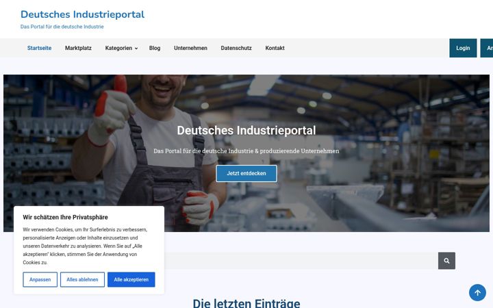Screenshot of deutsches-industrieportal.de