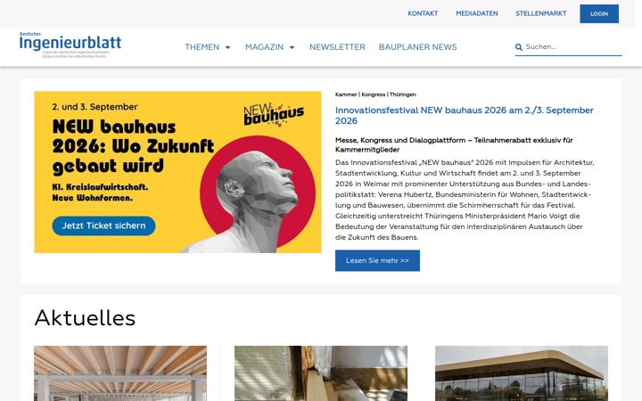 Screenshot of deutsches-ingenieurblatt.de