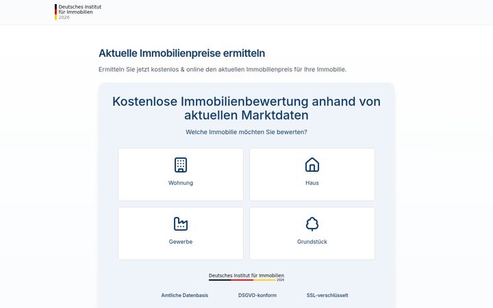 Screenshot of deutsches-institut-fuer-immobilien.de