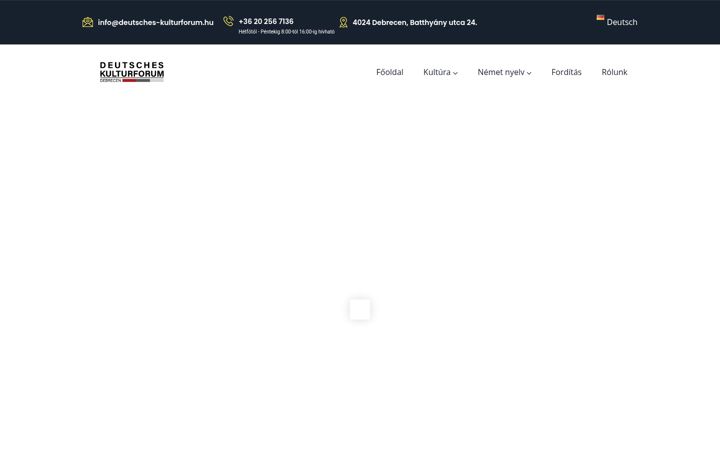 Screenshot di deutsches-kulturforum.hu