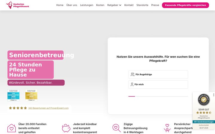 Screenshot of deutsches-pflegehilfswerk.de