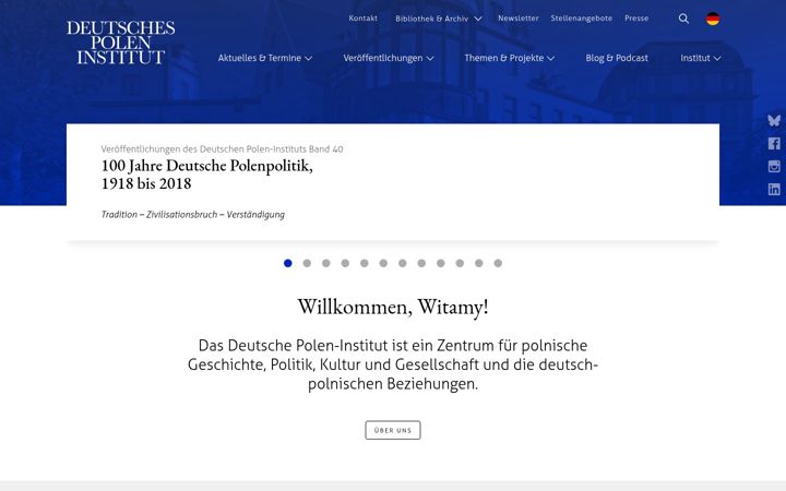 Screenshot of deutsches-polen-institut.de