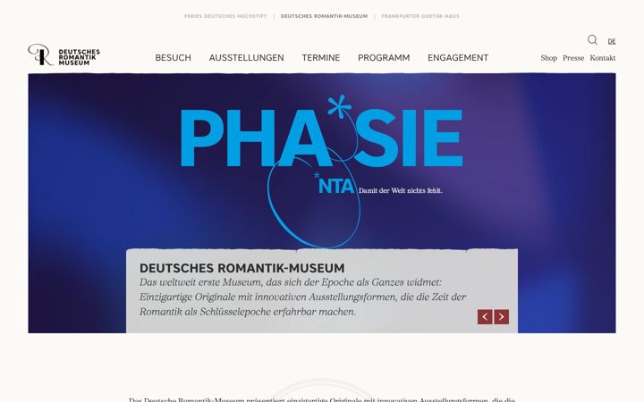 Screenshot of deutsches-romantik-museum.de