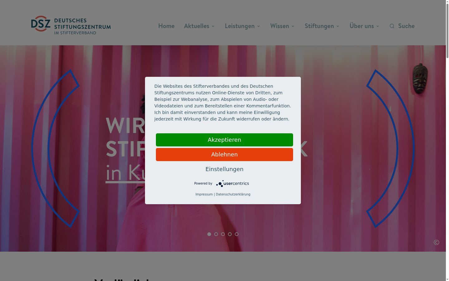 Screenshot tal-banner tal-kunsens muri qabel kwalunkwe interazzjoni