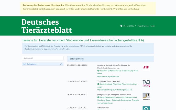 Zrzut ekranu deutsches-tieraerzteblatt.de