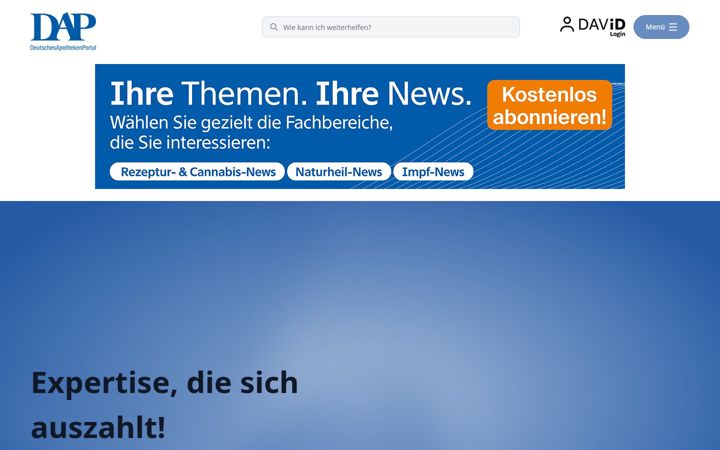 Zrzut ekranu deutschesapothekenportal.de