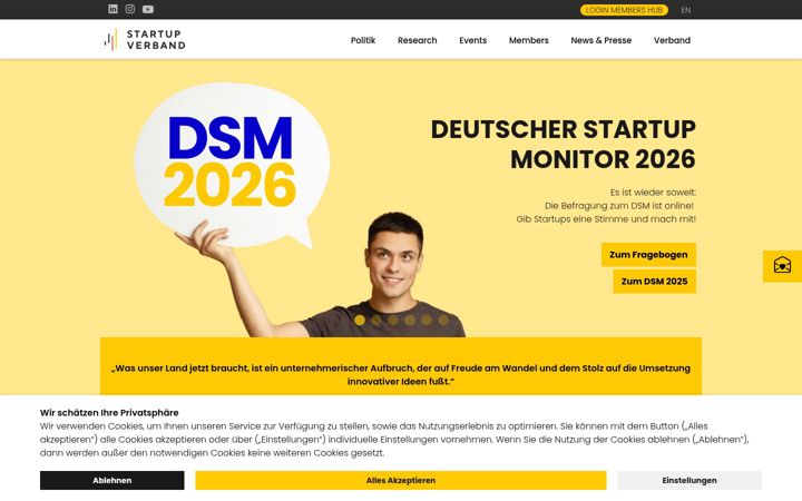 Screenshot of deutschestartups.org