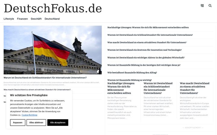 Captură de ecran a deutschfokus.de