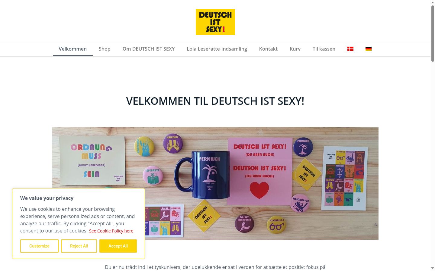 Screenshot des Einwilligungsbanners vor jeglicher Interaktion