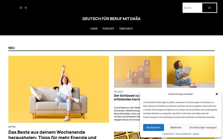 Screenshot of deutschkarriere.plus