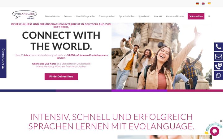 Captură de ecran a deutschkurse-in-deutschland.de