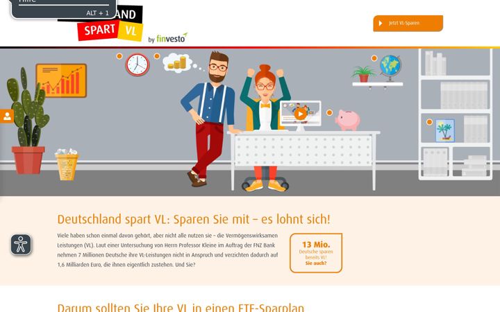 Captură de ecran a deutschland-spart-vl.de
