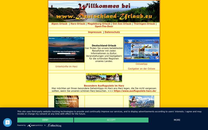 Screenshot of deutschland-urlaub.eu