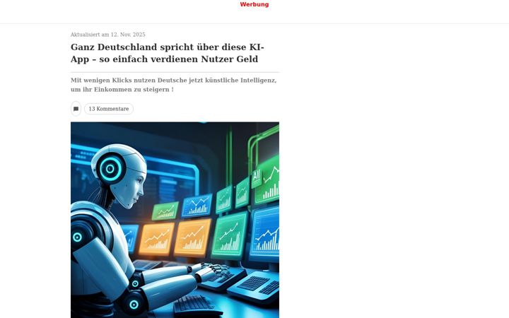 Screenshot of deutschlandticker.com
