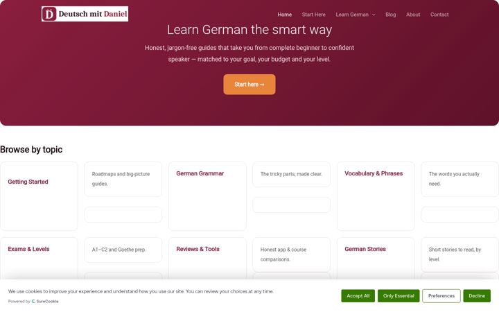 Ekrānuzņēmums no deutschmitdanielle.de