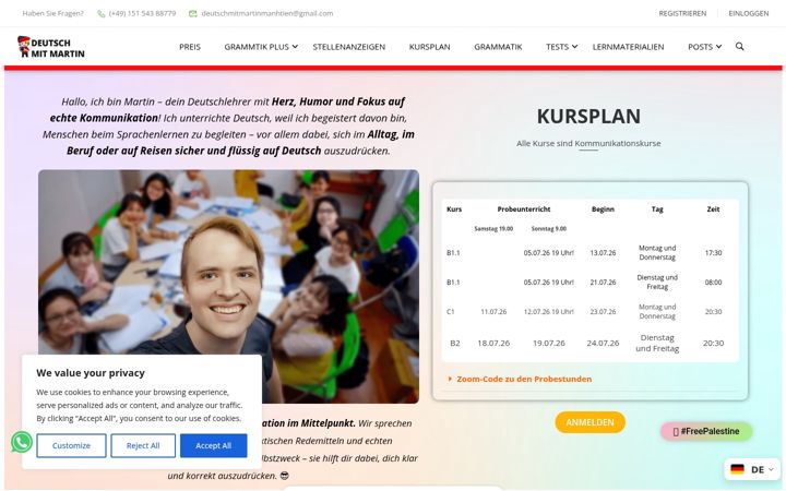 Ekrano kopija deutschmitmartin.org