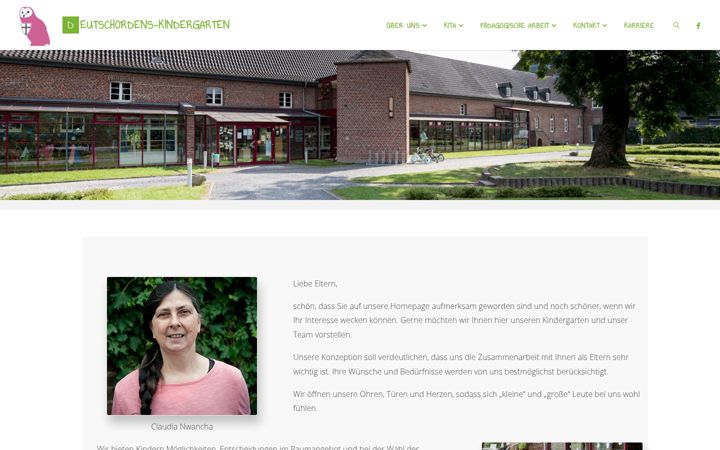 Skärmbild av deutschordens-kindergarten.de