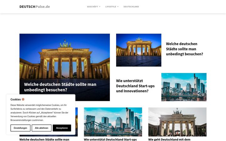 Skärmbild av deutschpulse.de