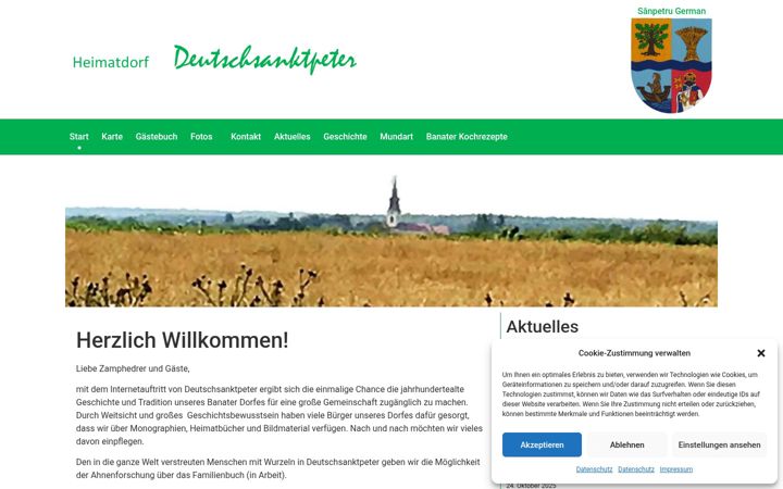 Skärmbild av deutschsanktpeter.de