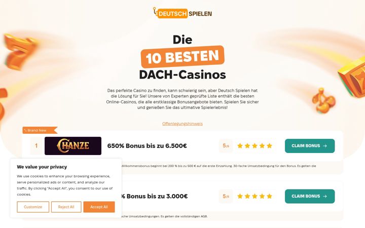 Screenshot of deutschspielen.com