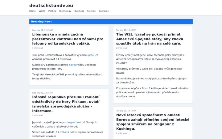 Screenshot of deutschstunde.eu