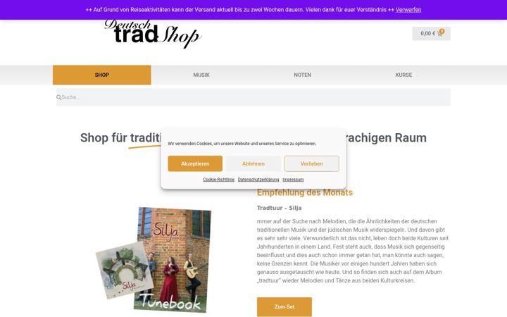 Skärmbild av deutschtradshop.de