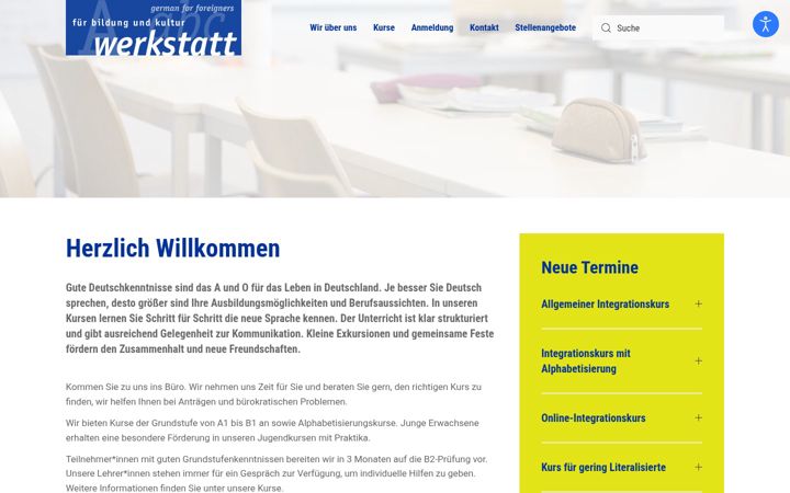 Skärmbild av deutschwerkstatt.de