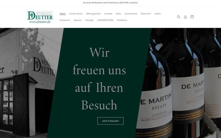 Skärmbild av deutter.de