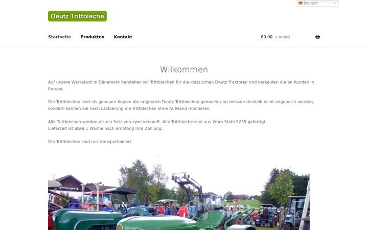 Screenshot of deutztrittbleche.com