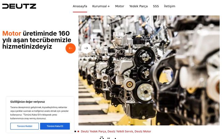 Screenshot of deutzturkey.com