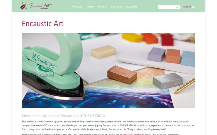 Screenshot of dev-encausticart.com