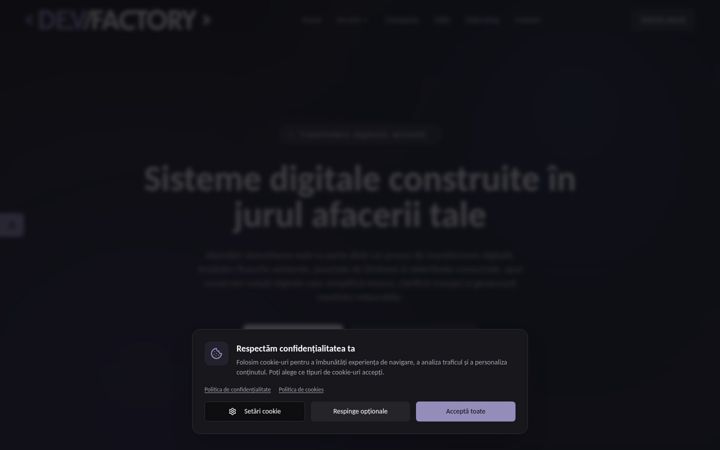 Screenshot of dev-factory.ro