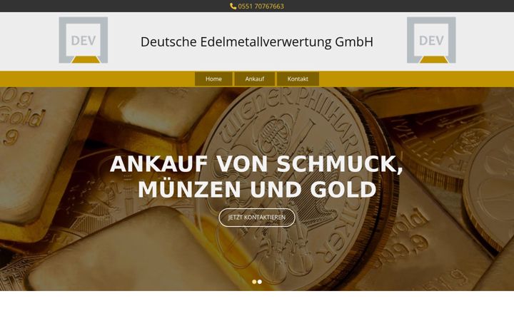Screenshot of dev-gmbh.eu