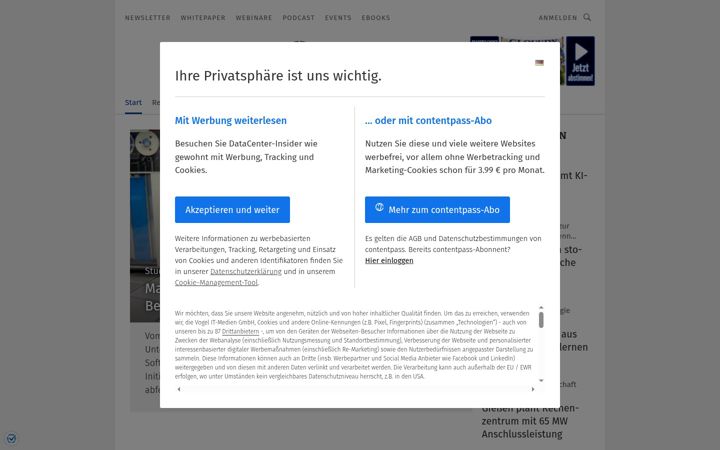 Screenshot stránky dev-insider.de
