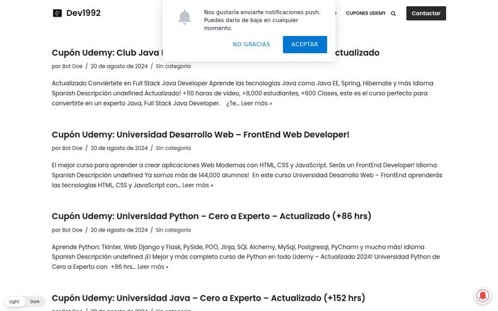 Screenshot of dev1992.com