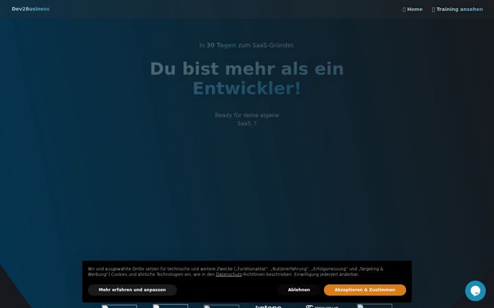 Skærmbillede af dev2business.com