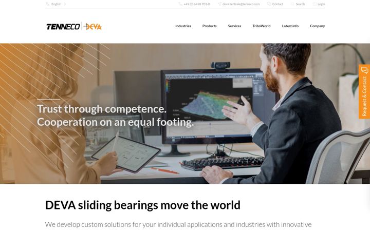 Screenshot of deva-bearings.com