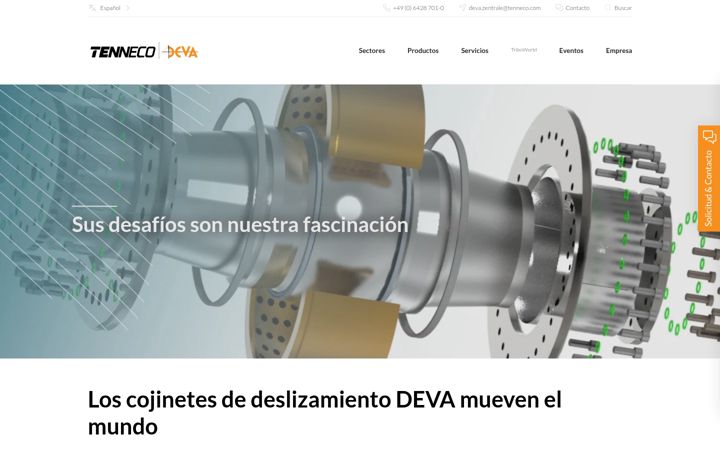 Screenshot ta' deva-bearings.es