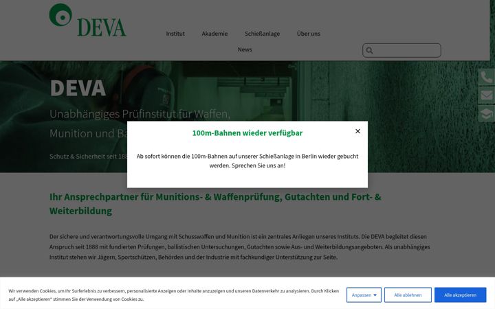 Screenshot of deva-institut.de
